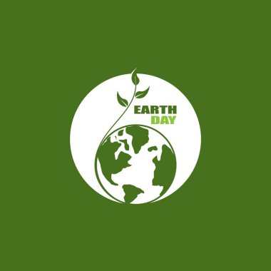 Dünya günü ekoloji logo vektör şablonu