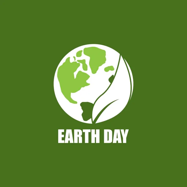 Earth Day Ökologie Logo Vektorvorlage — Stockvektor