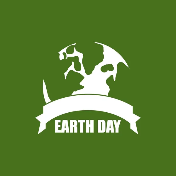 Jour Terre Écologie Logo Vecteur Modèle — Image vectorielle