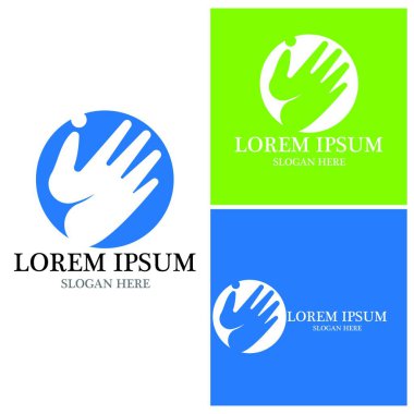 El bakımı insanları resimleme şablonu