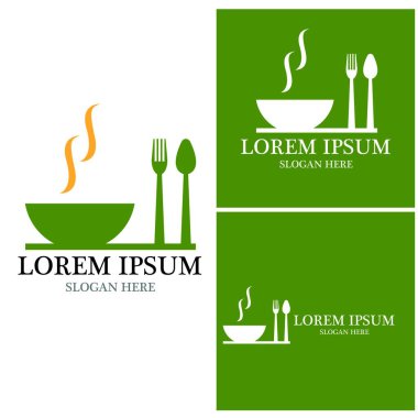Restoran simgesi logo vektör şablonu