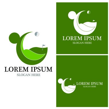 Golf simgesi ve sembol vektör şablonu