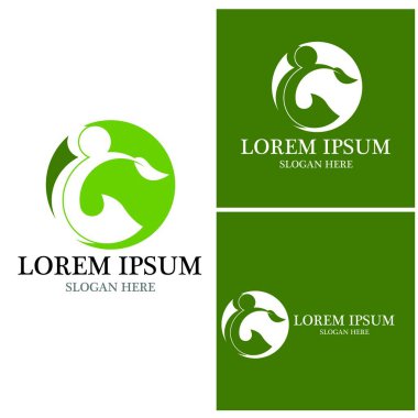 Golf simgesi ve sembol vektör şablonu