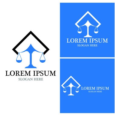 Adalet Kanunu Logo Şablonu vektör yanıltma tasarımı
