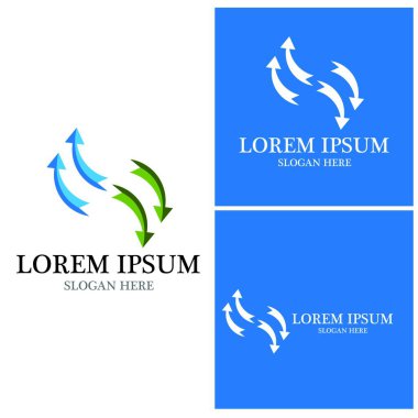 Ok vektör illüstrasyon simgesi Logo Şablonu tasarımı
