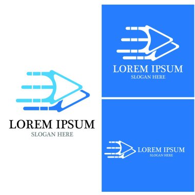 Ok vektör illüstrasyon simgesi Logo Şablonu tasarımı