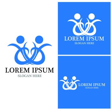 İnsan karakteri logosu çizim vektörü tasarımı