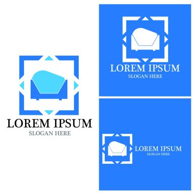 Mobilya simgesi ve sembol vektör şablonu