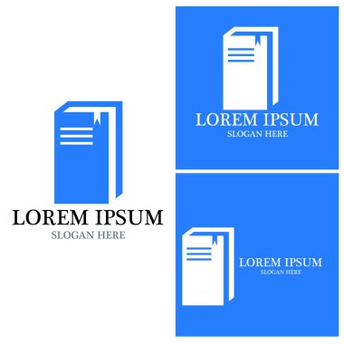 Kitap simgesi ve sembol vektör şablonu