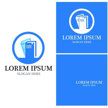 Kitap simgesi ve sembol vektör şablonu