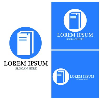 Kitap simgesi ve sembol vektör şablonu