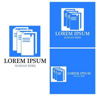 Kitap simgesi ve sembol vektör şablonu