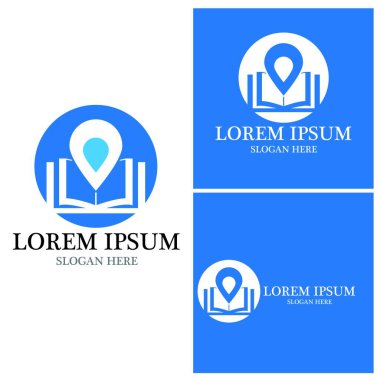 Kitap simgesi ve sembol vektör şablonu