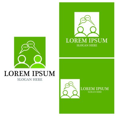 Sohbet kabarcığı logo vektör şablonu