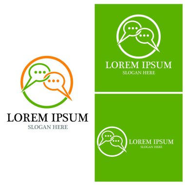Sohbet kabarcığı logo vektör şablonu