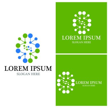 Molekül sembolü logo şablonu vektör illüstrasyon tasarımı 