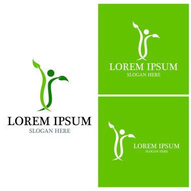 Sağlık insanları yaşam logo vektör şablonu