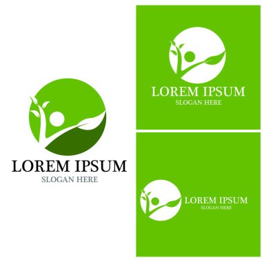 Sağlık insanları yaşam logo vektör şablonu