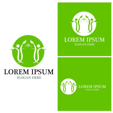 Sağlık insanları yaşam logo vektör şablonu