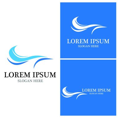 Su dalgası simgesi vektör çizim logosu