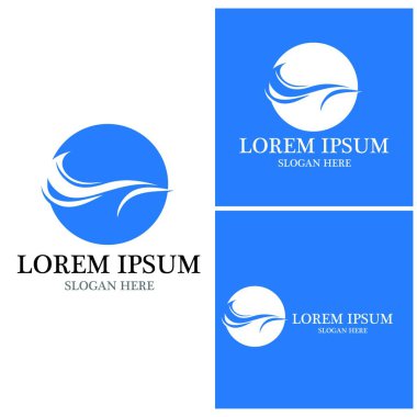 Su dalgası simgesi vektör çizim logosu