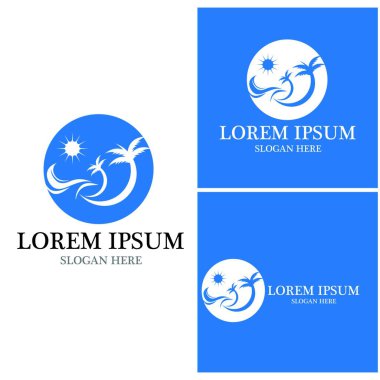 Su dalgası simgesi vektör çizim logosu