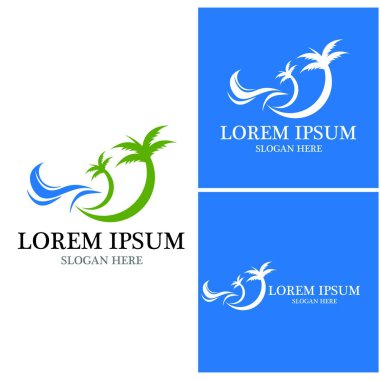 Su dalgası simgesi vektör çizim logosu