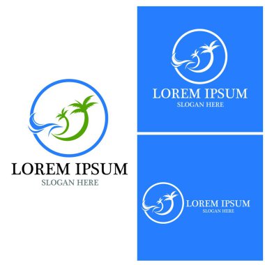 Su dalgası simgesi vektör çizim logosu