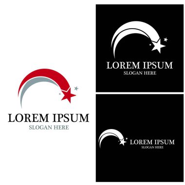 Yıldız simgesi şablon vektör illüstrasyon tasarımı