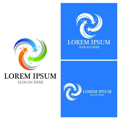 Yıldız simgesi şablon vektör illüstrasyon tasarımı