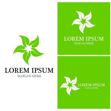 Doğa yaprağı simgesi ve sembol vektörü