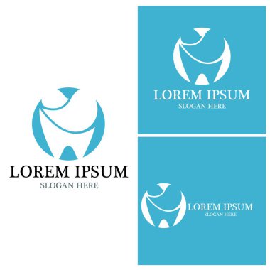 Diş logosu Şablon vektör çizim simgesi tasarımı
