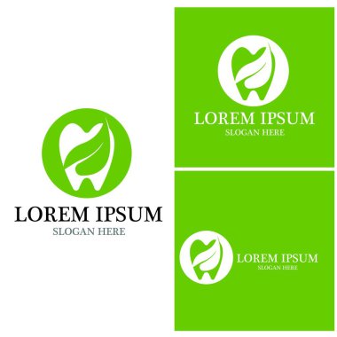 Diş logosu Şablon vektör çizim simgesi tasarımı