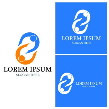 Topluluk, ağ ve sosyal simge tasarım şablonu