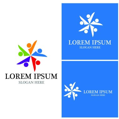 Topluluk, ağ ve sosyal simge tasarım şablonu