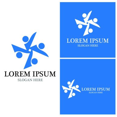 Topluluk, ağ ve sosyal simge tasarım şablonu