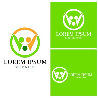 Topluluk, ağ ve sosyal simge tasarım şablonu