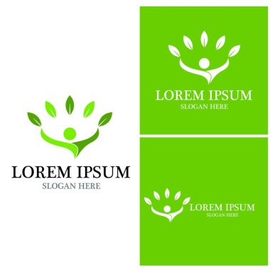 Sağlık insanları yaşam logo vektör şablonu
