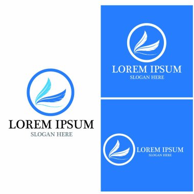 Tüy kalem logo vektör şablonu