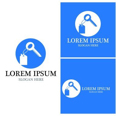 Anahtar simgesi vektör çizim şablonu