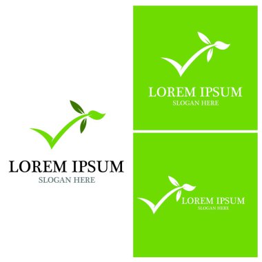 Doğa yaprağı simgesi ve sembol vektörü