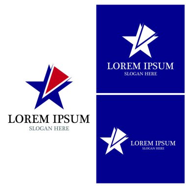 Yıldız simgesi şablon vektör illüstrasyon tasarımı