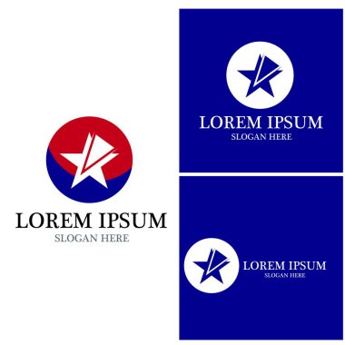 Yıldız simgesi şablon vektör illüstrasyon tasarımı