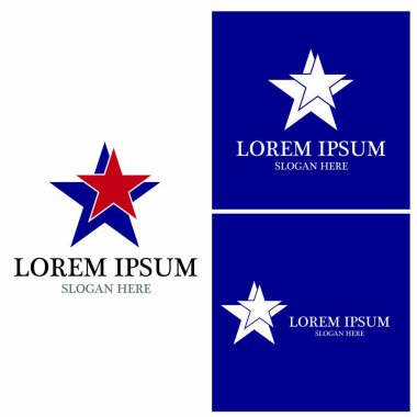 Yıldız simgesi şablon vektör illüstrasyon tasarımı