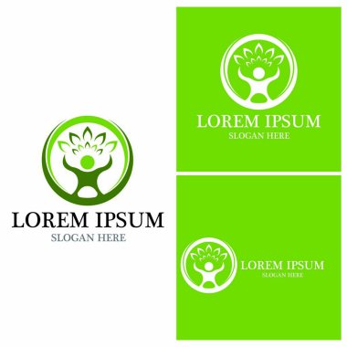 Sağlık insanları yaşam logo vektör şablonu