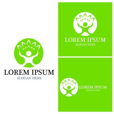 Sağlık insanları yaşam logo vektör şablonu