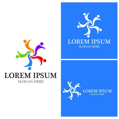 Topluluk, ağ ve sosyal simge tasarım şablonu