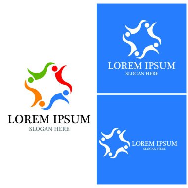 Topluluk, ağ ve sosyal simge tasarım şablonu