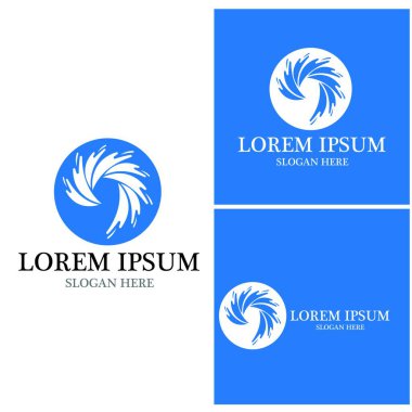 Su dalgası simgesi vektör çizim logosu