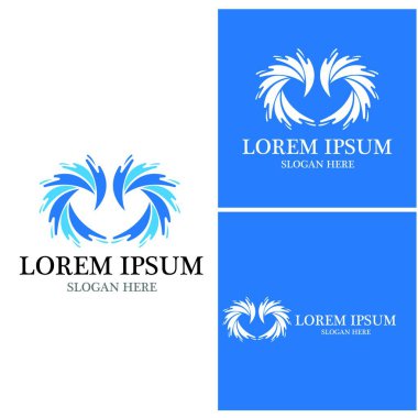 Su dalgası simgesi vektör çizim logosu